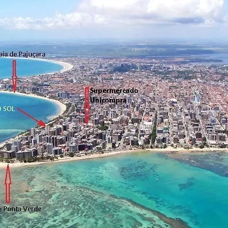 Apt Por Temporada Em Ponta Verde, Studio Com 02 Quartos Com Vista Lateral Mar - Melhor Localizacao Na Orla De Maceio Exterior photo